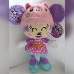 Peluche Minnie Tokyo bonnet chat rose 26 cm - POMME D'AMOUR