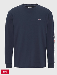 TOMMY JEANS T-Shirt Manches Longues LOGO - JAMES