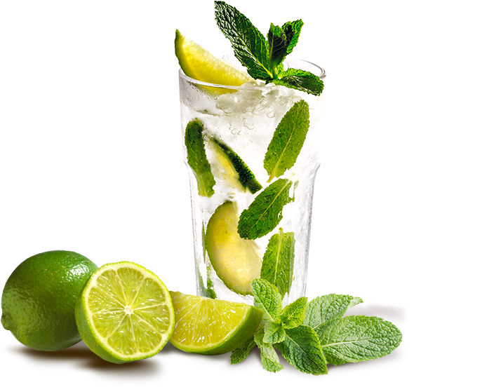 Virgin Mojito : Citron, sucre, menthe, limonade - COKTAILS SANS ALCOOLS - Cubana Bar - Voir en grand