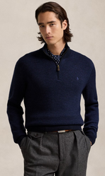 RALPH LAUREN Pull Demi Zip en Laine - MONSIEUR JAMES