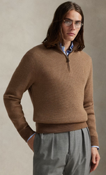 RALPH LAUREN Pull Demi Zip en Laine - MONSIEUR JAMES