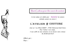 1h Découverte   - L'Atelier 2 Couture