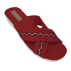 ME2415 MULE EPONGE CROISEE ROUGE - PATRIZIA AZZI - - LUDIVINE CHAUSSEUR- BRETEUIL