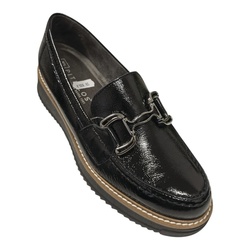 MOCASSIN CUIR VERNIS LARGEUR H PITILLOS PI10760 - LUDIVINE CHAUSSEUR- BRETEUIL