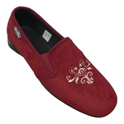 PANTOUFLE ROUGE SEMELFLEX MARIE CHANTAL - LUDIVINE CHAUSSEUR- BRETEUIL