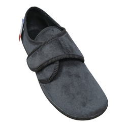 PANTOUFLE GRIS VELCRO FARGEOT GROOM - LUDIVINE CHAUSSEUR- BRETEUIL