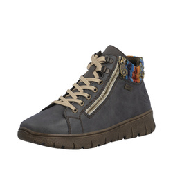 BOTTINE LACET DOUBLE ZIP GRANDE LARGEUR RIEKER N1305 - LUDIVINE CHAUSSEUR- BRETEUIL