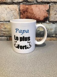 Mug "Papa le plus fort" - Marev'création