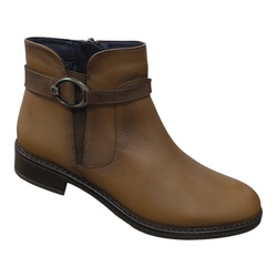 BOTTINE ZIP MARRON TALON 3CM DORKING D8003 - LUDIVINE CHAUSSEUR- BRETEUIL