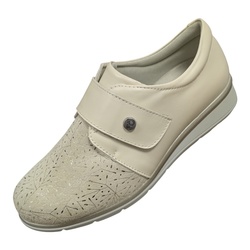 MOCASSIN VELCRO CUIR ET STRECH PITILLOS 11033 - LUDIVINE CHAUSSEUR- BRETEUIL