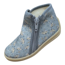 PANTOUFLE ZIP PATOU VERT  - BELLAMY - - LUDIVINE CHAUSSEUR- BRETEUIL