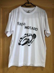 tee-shirt "papa motard" taille M - MarevCra