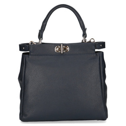 SAC A MAIN CUIR MARINE CAPRICE 61007 - LUDIVINE CHAUSSEUR- BRETEUIL