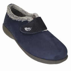 PANTOUFLE VELCRO PL14117 MARINE - PLUMAFLEX - - LUDIVINE CHAUSSEUR- BRETEUIL