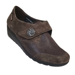 LARGEUR+ CHAUSSURE VELCRO BRANDA MARRON - MOBILS-MEPHISTO - - LUDIVINE CHAUSSEUR- BRETEUIL