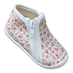 CHAUSSON ZIP CERISE BELLAMY PILI  - LUDIVINE CHAUSSEUR- BRETEUIL