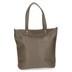 SAC CABAS CUIR TAUPE CAPRICE 61024 - LUDIVINE CHAUSSEUR- BRETEUIL