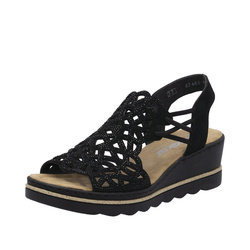 NU PIED NOIR COMPENSE RIEKER 67465 - LUDIVINE CHAUSSEUR- BRETEUIL
