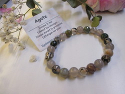 Agate de boswana,agate mousse,agate vein bracelet  - Original's