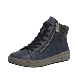 SNEAKERS MONTANT LACET ZIP LARGEUR G RIEKER X0709 - LUDIVINE CHAUSSEUR- BRETEUIL