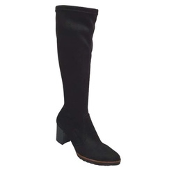 BOTTE VELOURS NOIR D7890 - DORKING - 35 - - LUDIVINE CHAUSSEUR- BRETEUIL