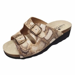 LARGEUR+ MULE GADIN VIPERINE BEIGE - ARTIKA - - LUCAS CHAUSSEUR BY LUDIVINE CHAUSSEUR- BRETEUIL