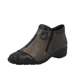 BOTTINE ZIP MARRON RIEKER 58388-25 - LUDIVINE CHAUSSEUR- BRETEUIL