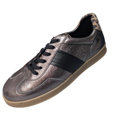 BASKET LACET GRANDE LARGEUR DORE LEOPARD GEO REINO SPECI  - LUDIVINE CHAUSSEUR- BRETEUIL