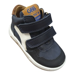 BASKET MONTANTE VELCRO MARINE ET BLANC GBB DARIO - LUDIVINE CHAUSSEUR- BRETEUIL