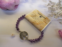 Amthyste bracelet arbre de vie perle 6 mm - Original's