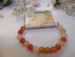 Cornaline bracelet perle de 8 mm - Original's