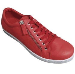 SNEAKERS LACET ZIP 43 ET 44 ROUGE 03478 - ANDREA CONTI - - LUDIVINE CHAUSSEUR- BRETEUIL