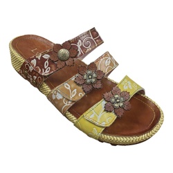 MULE TRIPLE VELCRO LAURA VITA BRCYANO 122 - LUDIVINE CHAUSSEUR- BRETEUIL