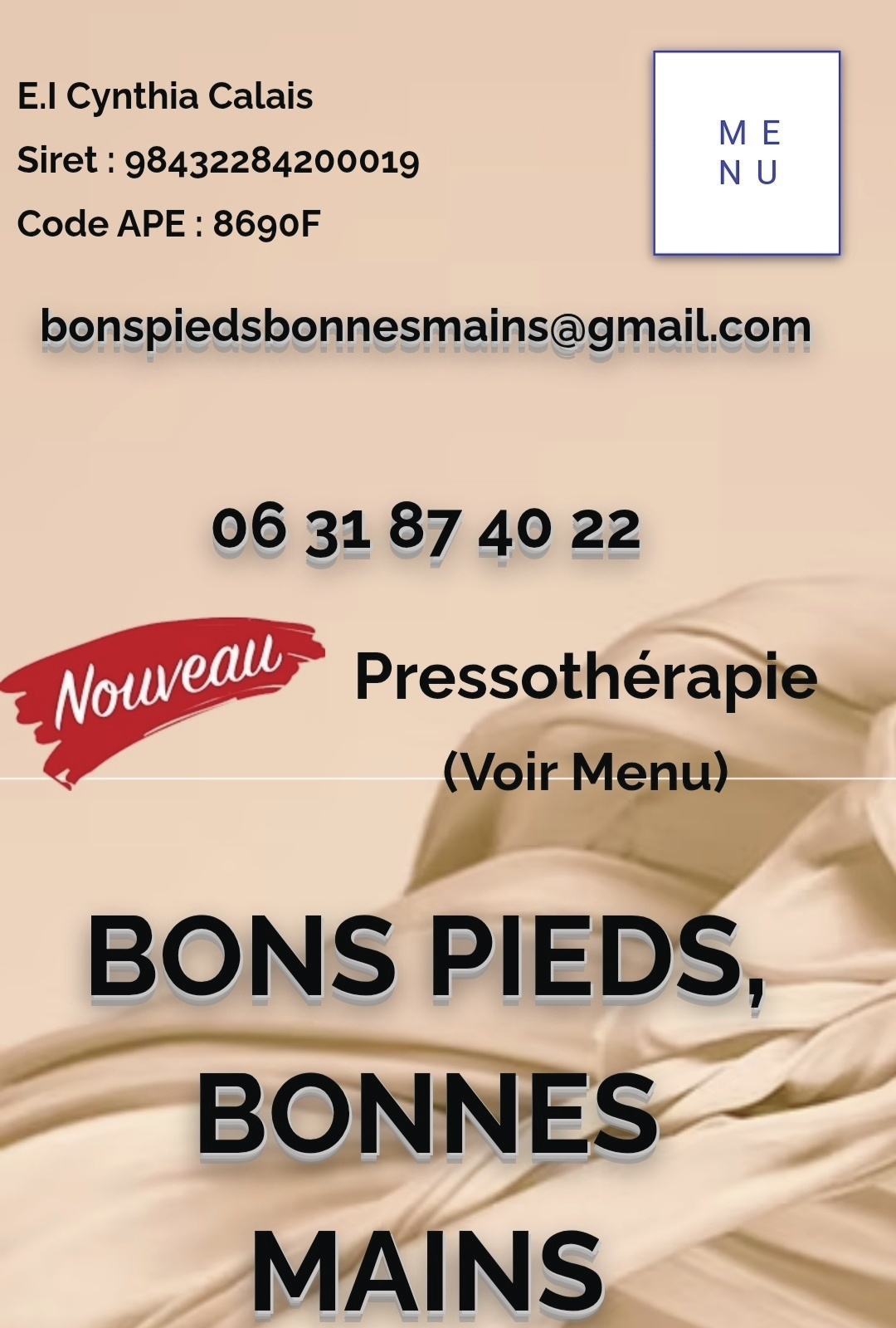 Boutique Bons pieds, bonnes mains/ E.I Cynthia CALAIS - J'ach�te Oise Picarde