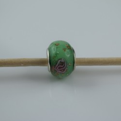 Perle compatible en verre fait main au chalumeau p33 - Bijoux BLUE  MOON