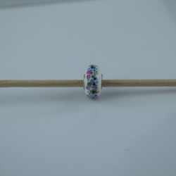 Perle compatible en verre fait main au chalumeau p67 - Bijoux BLUE  MOON