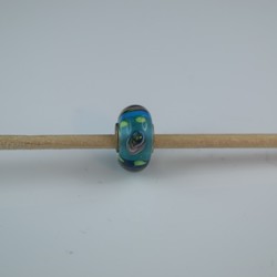 Perle compatible en verre fait main au chalumeau p109 - Bijoux BLUE  MOON