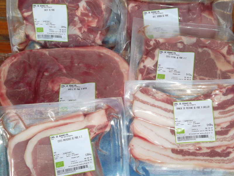 Colis simple de viande de porc bio  - Colis de viande - FERME DE BONNEVAL - Voir en grand
