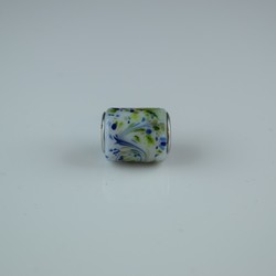 Perle compatible en verre fait main au chalumeau p100 - Bijoux BLUE  MOON