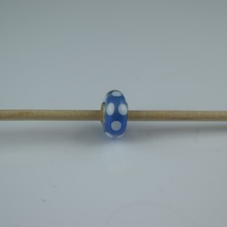 Perle compatible en verre fait main au chalumeau p96 - Bijoux BLUE  MOON