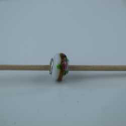 Perle compatible en verre fait main au chalumeau p66 - Bijoux BLUE  MOON