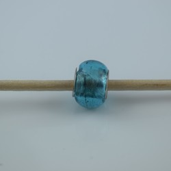 Perle compatible en verre fait main au chalumeau p28 - Bijoux BLUE  MOON