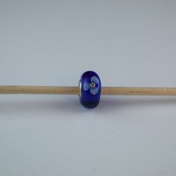 Perle compatible en verre fait main au chalumeau p92 - Bijoux BLUE  MOON