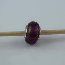 Perle compatible en verre fait main au chalumeau p17 - Bijoux BLUE  MOON