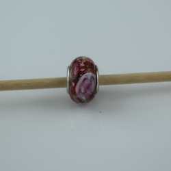 Perle compatible en verre fait main au chalumeau p57 - Bijoux BLUE  MOON