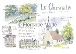 Le Chevain - Aquarelles et dessins du Patrimoine - Florence Motte