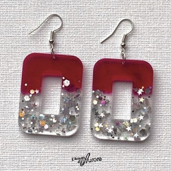 Boucles d'oreilles rouge cerise - R0016 - L'Atelier d'Aurore