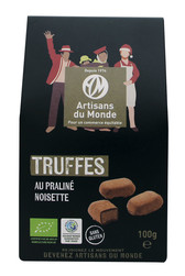 Truffes Chocolats au pralin noisettes 100g - Boutique associative Artisans du monde Alenon