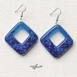 Boucles d'oreilles bleu azur - R0005 - L'Atelier d'Aurore