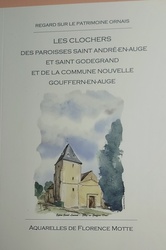Livre Eglises des secteurs Gouffern, Gac et Le merlerault - Aquarelles et dessins du Patrimoine - Florence Motte